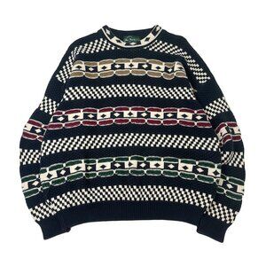 Vintage Mac Divots Pattern Knit Sweater XL